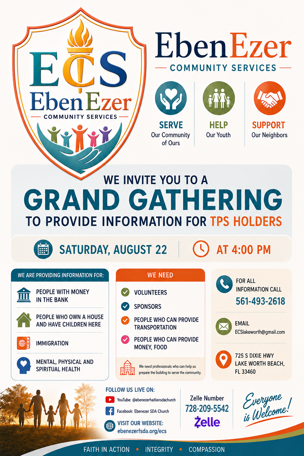 Ebenezer Community Services Grand Gathering flyer